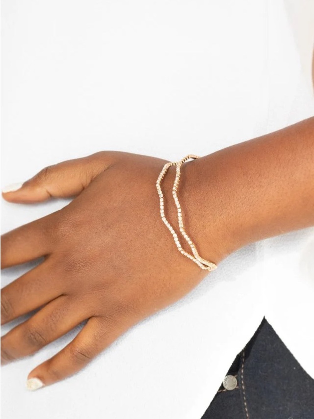 Paparazzi Delicate Gold Double Bar Bracelet